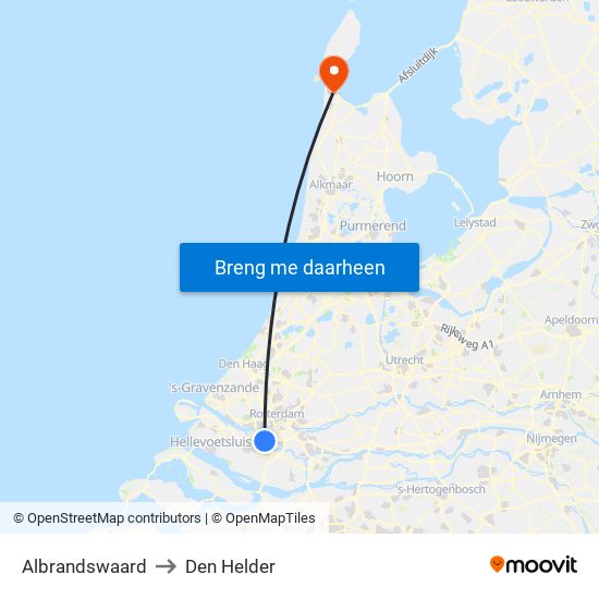 Albrandswaard to Den Helder map