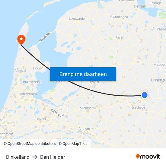 Dinkelland to Den Helder map