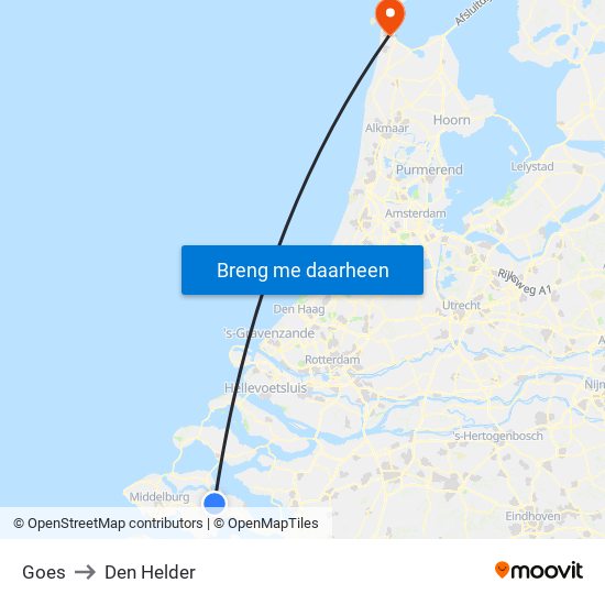 Goes to Den Helder map
