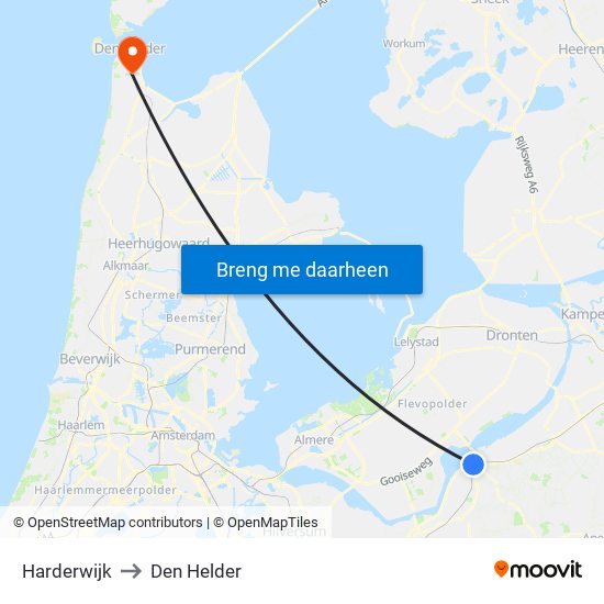 Harderwijk to Den Helder map