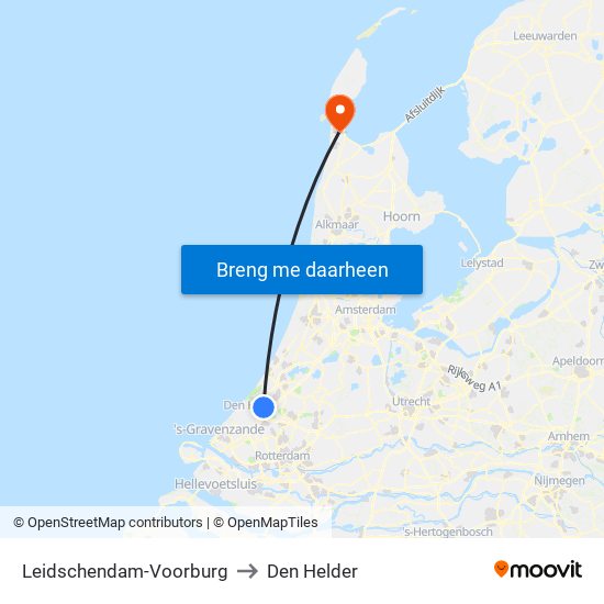 Leidschendam-Voorburg to Den Helder map