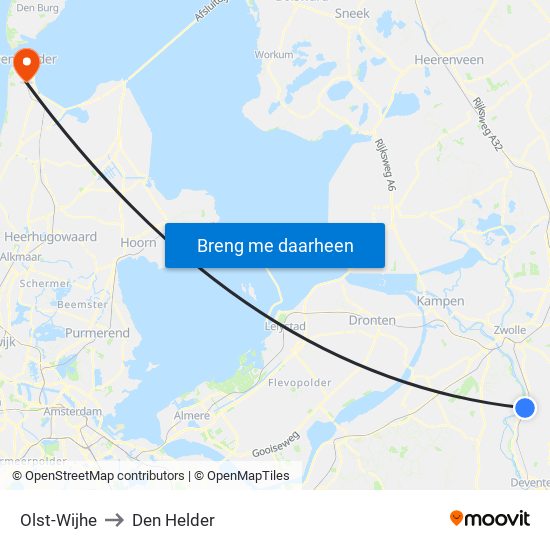 Olst-Wijhe to Den Helder map