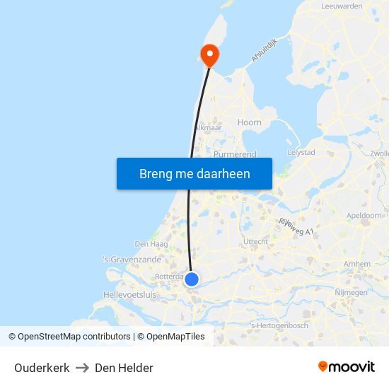 Ouderkerk to Den Helder map