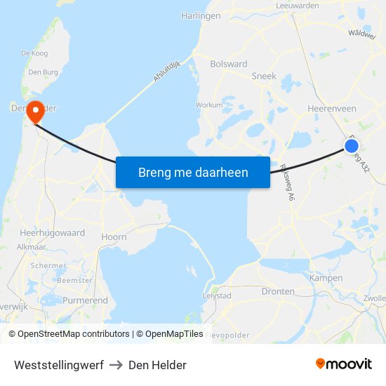 Weststellingwerf to Den Helder map