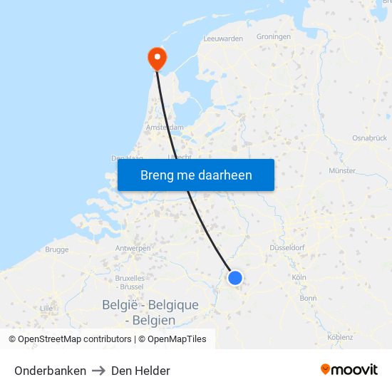 Onderbanken to Den Helder map