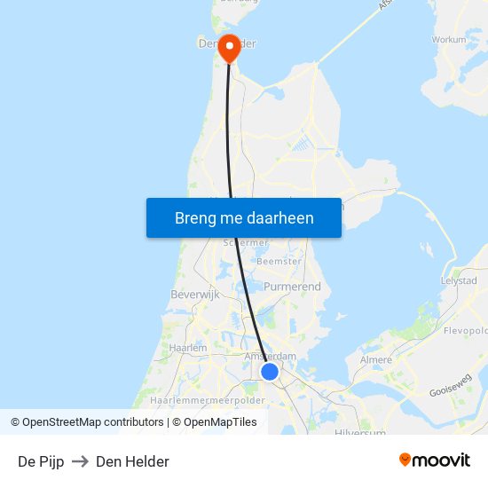 De Pijp to Den Helder map