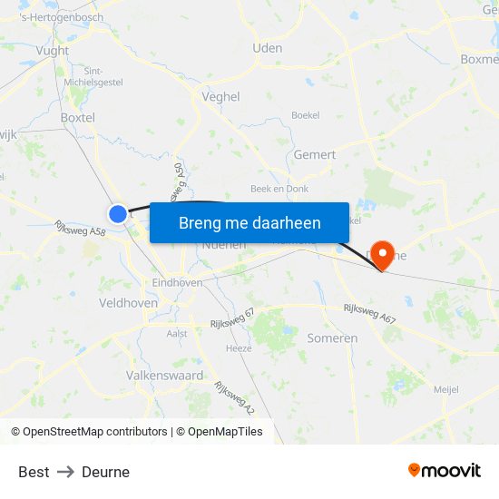 Best to Deurne map