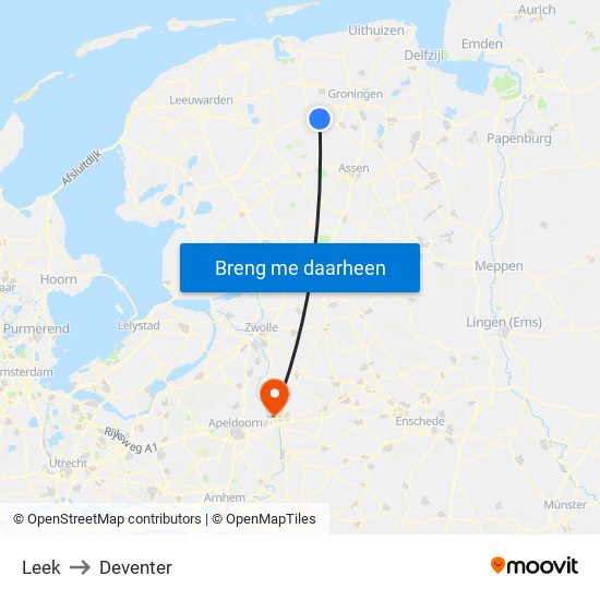 Leek to Deventer map