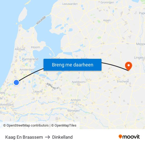Kaag En Braassem to Dinkelland map