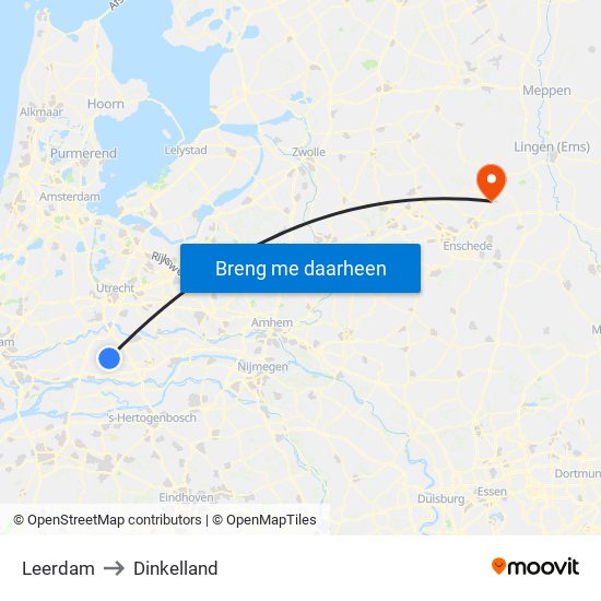 Leerdam to Dinkelland map