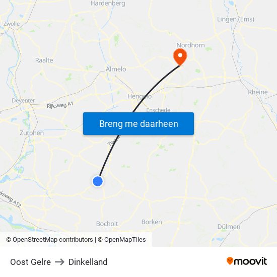 Oost Gelre to Dinkelland map