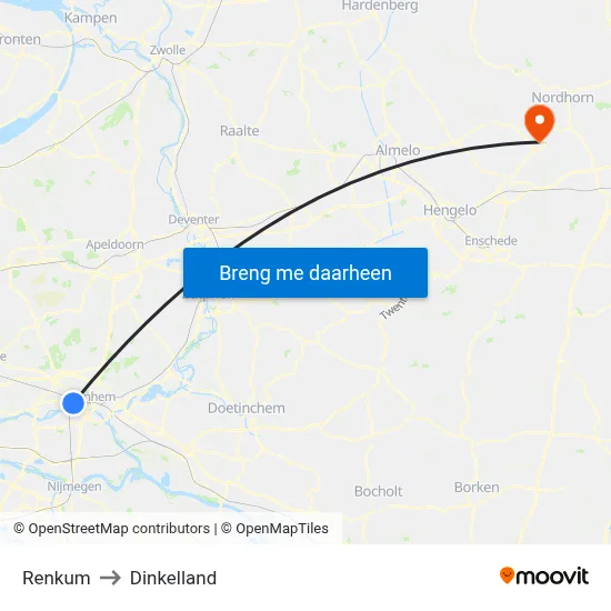 Renkum to Dinkelland map