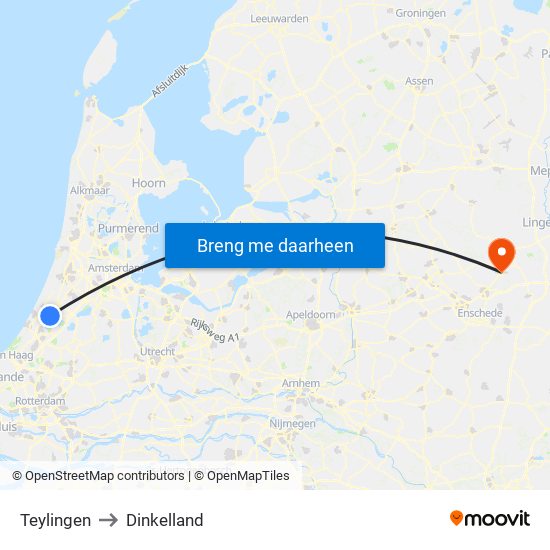 Teylingen to Dinkelland map