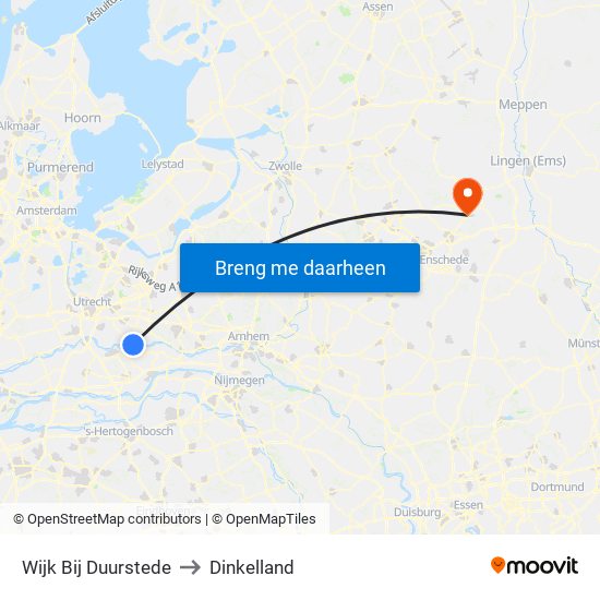 Wijk Bij Duurstede to Dinkelland map