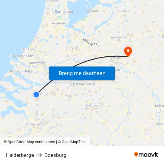 Halderberge to Doesburg map