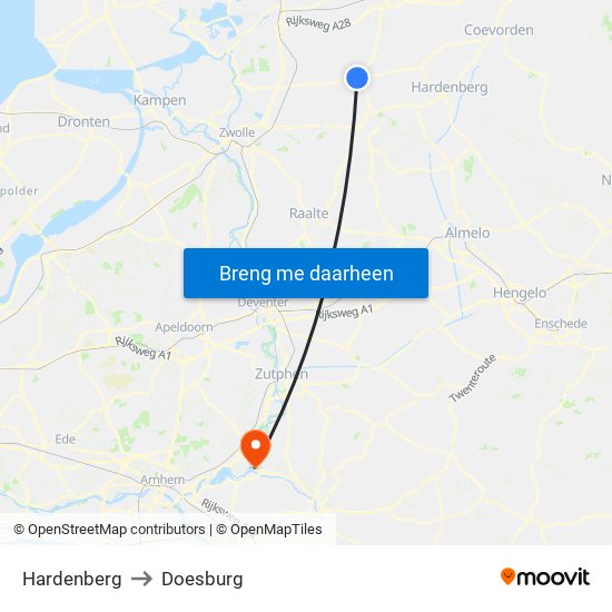 Hardenberg to Doesburg map