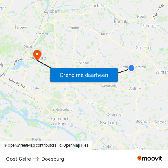Oost Gelre to Doesburg map