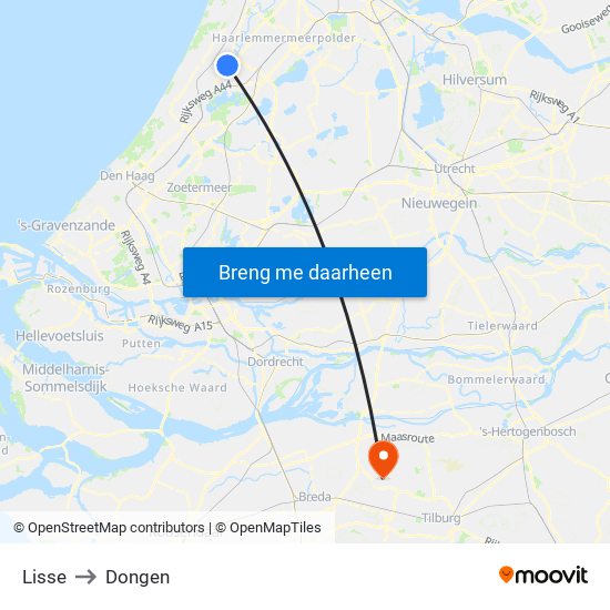 Lisse to Dongen map