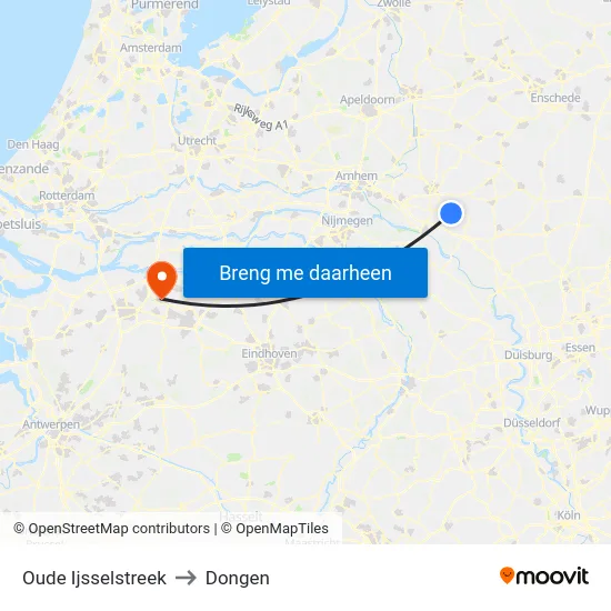 Oude Ijsselstreek to Dongen map