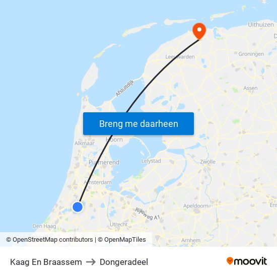 Kaag En Braassem to Dongeradeel map