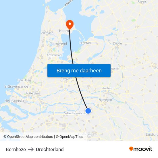 Bernheze to Drechterland map