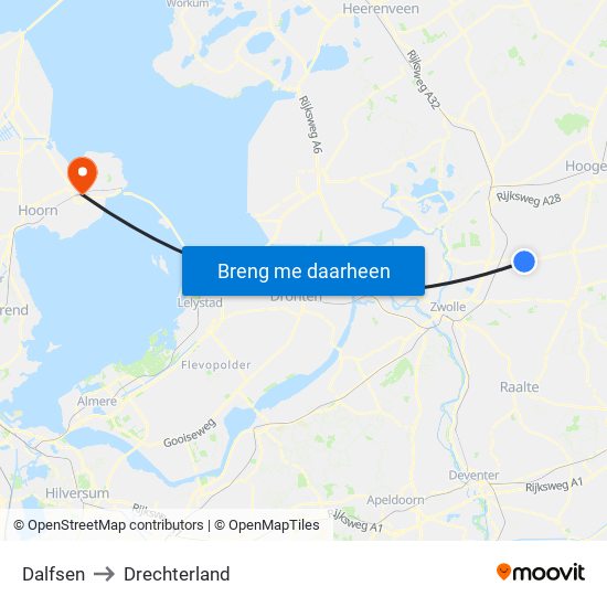 Dalfsen to Drechterland map
