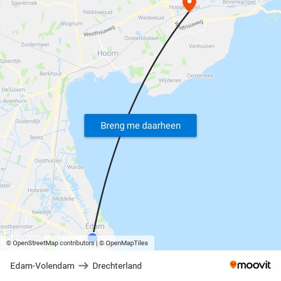 Edam-Volendam to Drechterland map