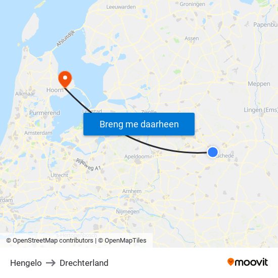 Hengelo to Drechterland map