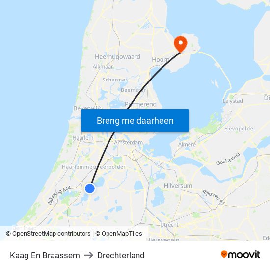 Kaag En Braassem to Drechterland map
