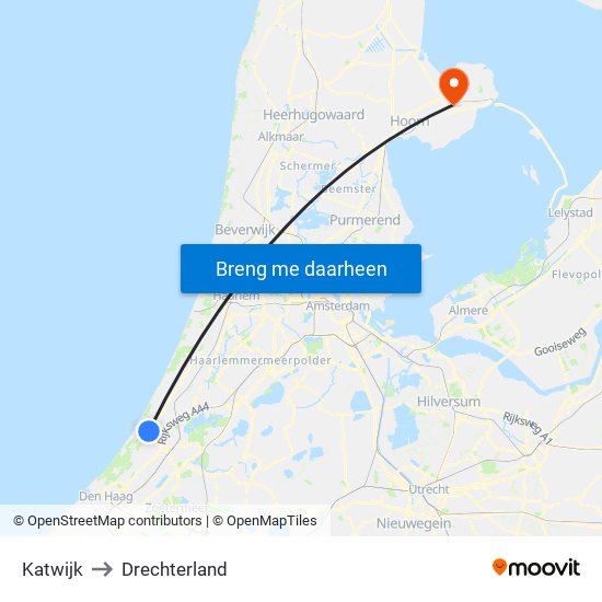 Katwijk to Drechterland map