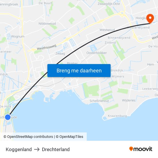 Koggenland to Drechterland map