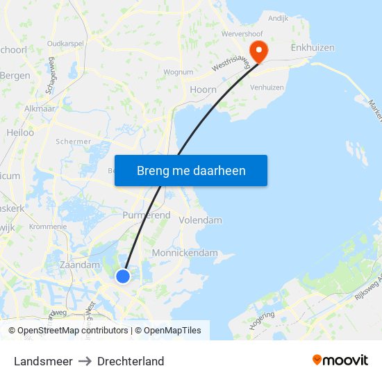 Landsmeer to Drechterland map