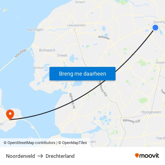 Noordenveld to Drechterland map