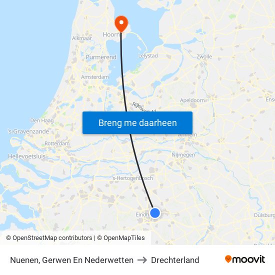 Nuenen, Gerwen En Nederwetten to Drechterland map