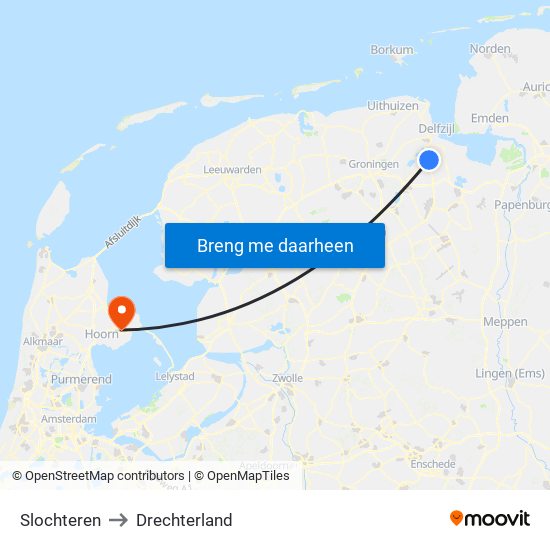 Slochteren to Drechterland map