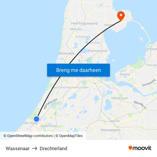 Wassenaar to Drechterland map