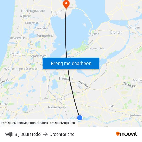 Wijk Bij Duurstede to Drechterland map