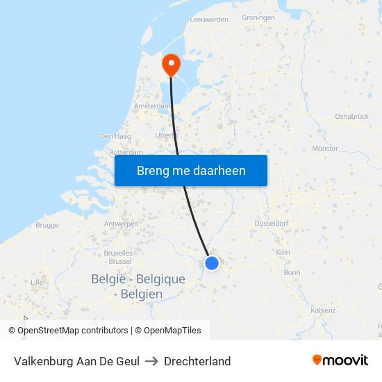 Valkenburg Aan De Geul to Drechterland map
