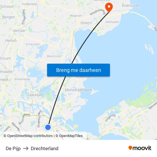 De Pijp to Drechterland map