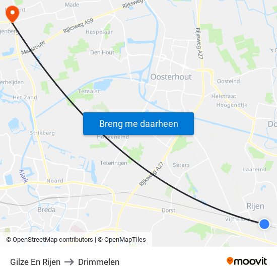 Gilze En Rijen to Drimmelen map