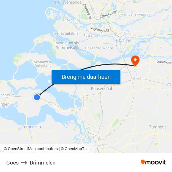 Goes to Drimmelen map