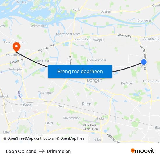 Loon Op Zand to Drimmelen map