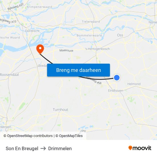 Son En Breugel to Drimmelen map