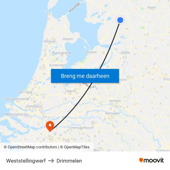 Weststellingwerf to Drimmelen map