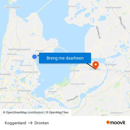 Koggenland to Dronten map