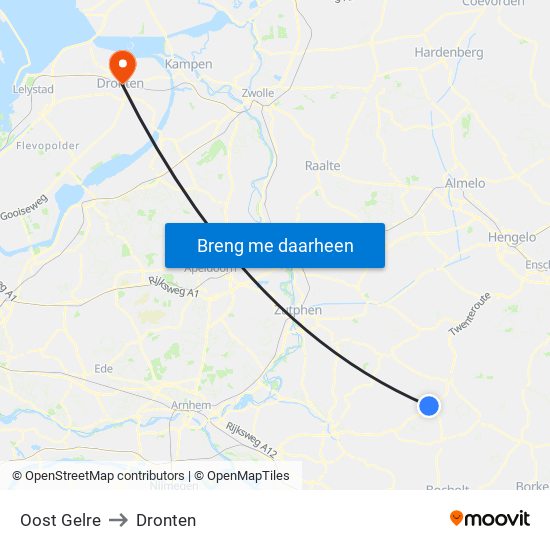 Oost Gelre to Dronten map