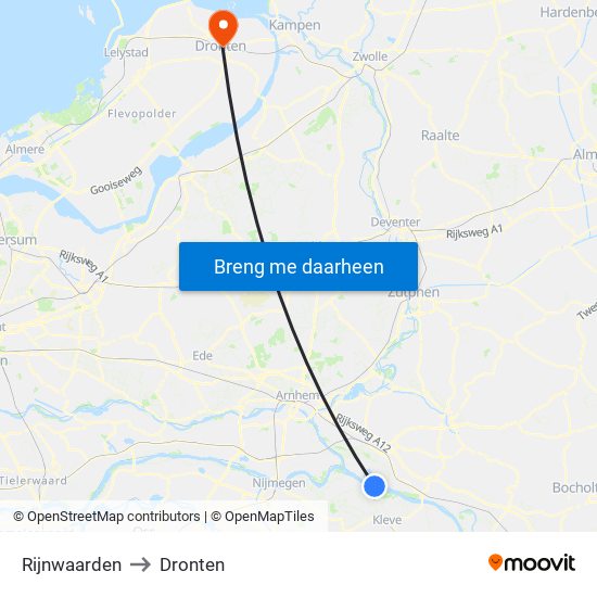 Rijnwaarden to Dronten map