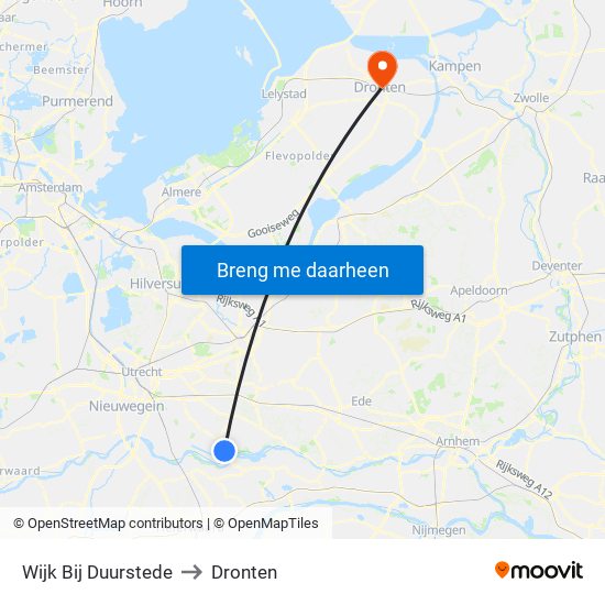 Wijk Bij Duurstede to Dronten map