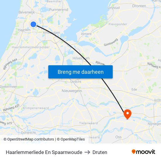 Haarlemmerliede En Spaarnwoude to Druten map