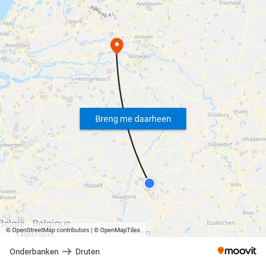 Onderbanken to Druten map